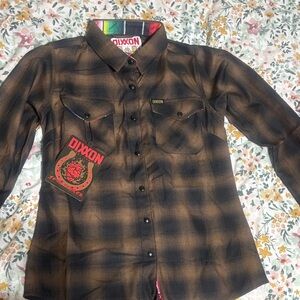 DIXXON Black and Brown Plaid Shirt